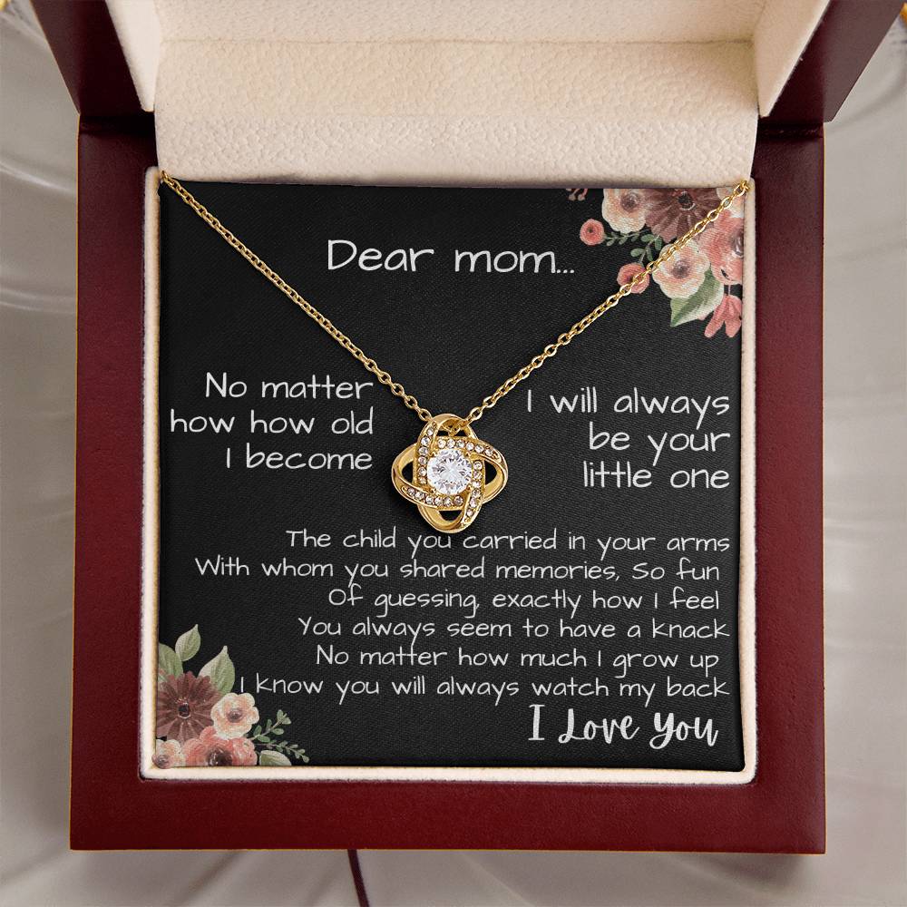 To My Mom Necklace Unique Gift From Daughter Or Son Mom Birthday Mother's Day Gift Love Knot Necklace