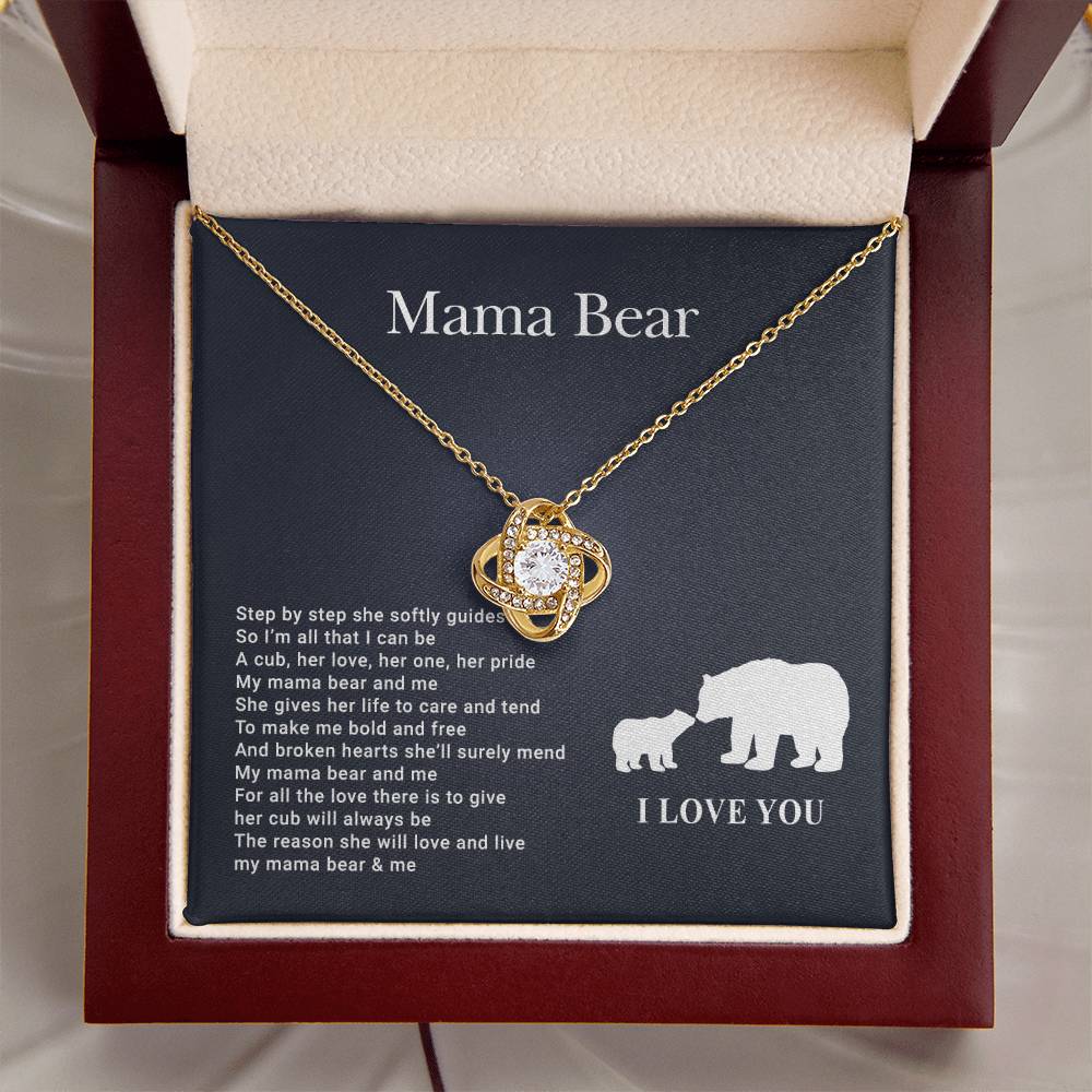 Mama Bear Love Knot Necklace