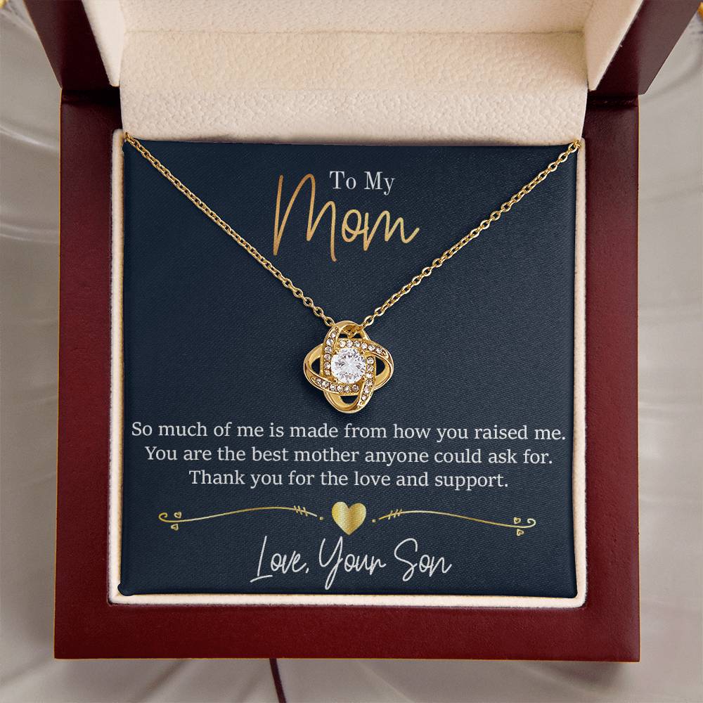Mom - Thank You - Son 1 Love Knot Necklace