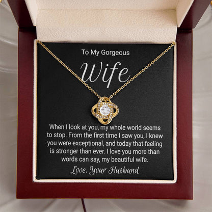 Gift For Wife Birthday - Love Knot Necklace