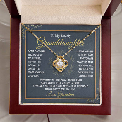 To My Lovely Granddaughter - You Will Be One Of The Most Beautiful Chapters Love Knot Necklace
