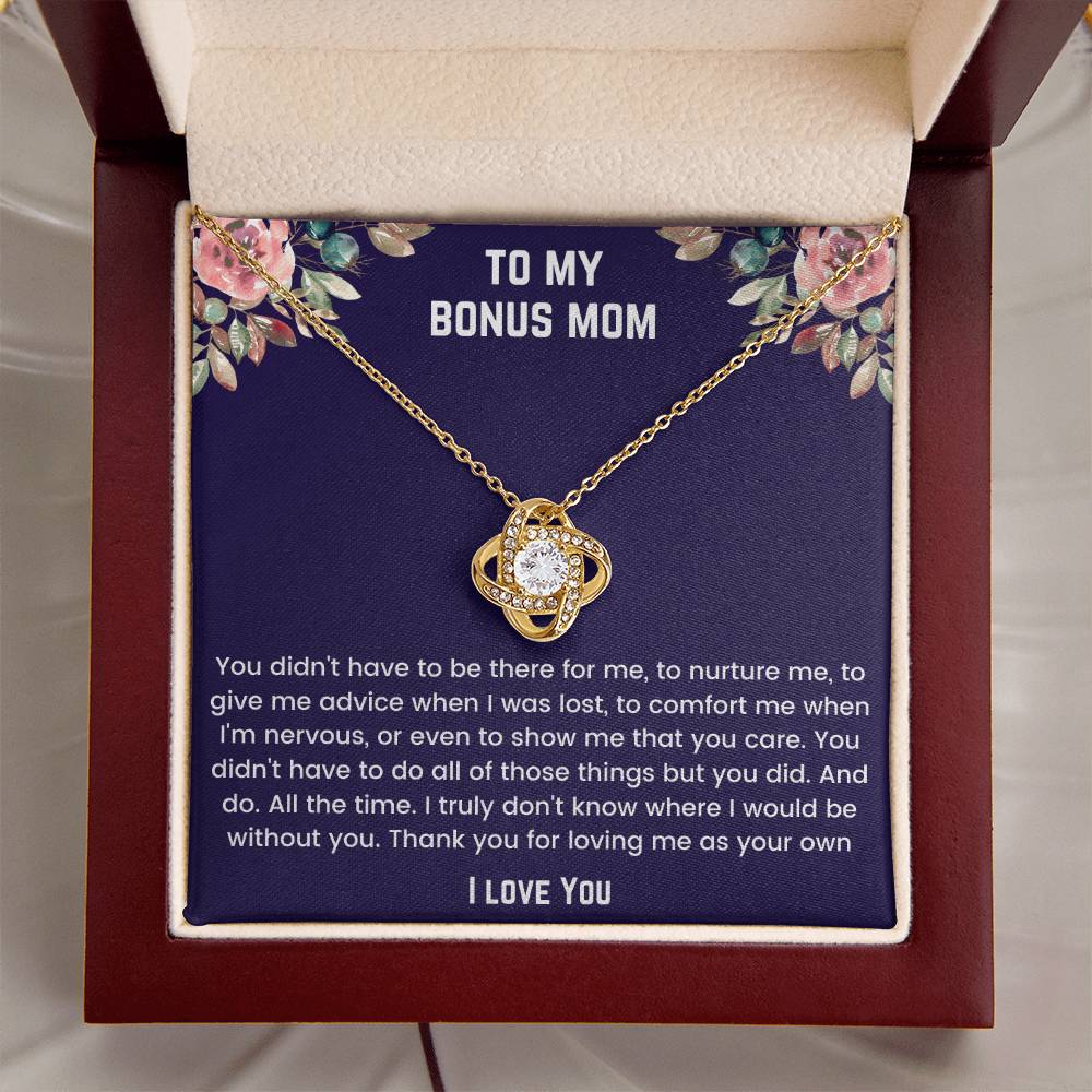 Bonus Mom - You Didn't Have To Be Love Knot Necklace