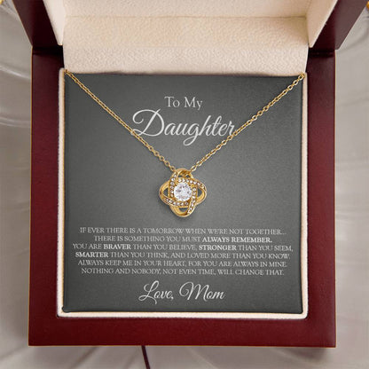 To My Daughter Necklace Gift For Daughter From Mom Daughter Mother Ne Love Knot Necklace