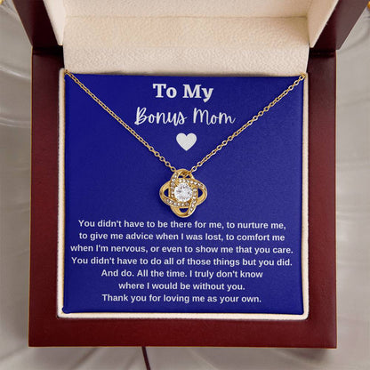 Gift For Bonus Mom - Loveknotnecklace 1 Love Knot Necklace