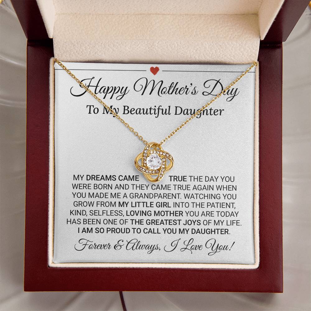 Mother's Day Gift For Daughter 1 Love Knot Necklace