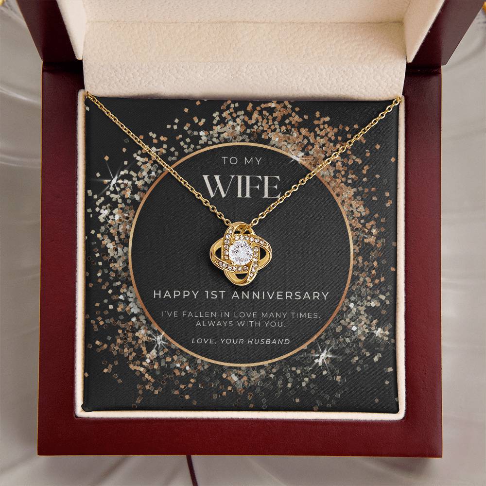 1 Year Anniversary Gift For Wife  1 Year Anniversary Gifts  1 Year Wedding Anniversary Gift Ideas  1St Wedding Anniversary Gift F(4) Love Knot Necklace