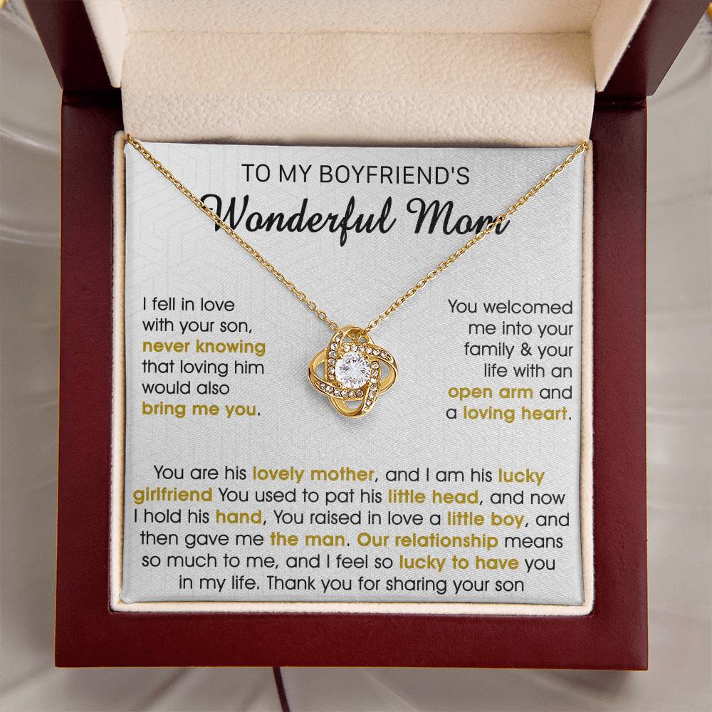 Gift For Boyfriend's Mom Bring Welcomed Lovely Mother Love Knot Necklace Love Knot Necklace