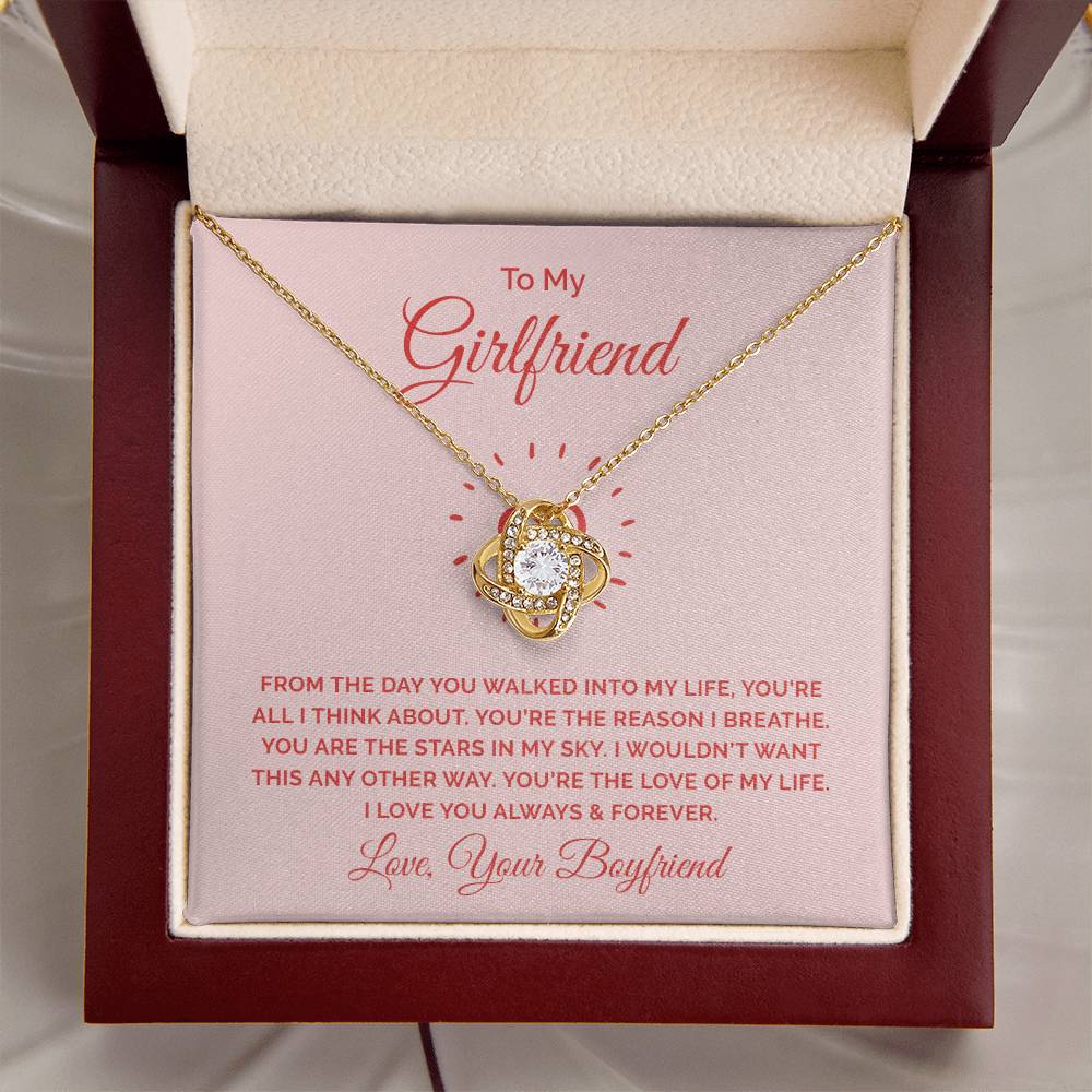 Will You Be My Girlfriend Gift Girlfriend Proposal Ideas Asking Out Girlfriend Will You Be My Girlfriend Proposal Necklace Love Knot Necklace