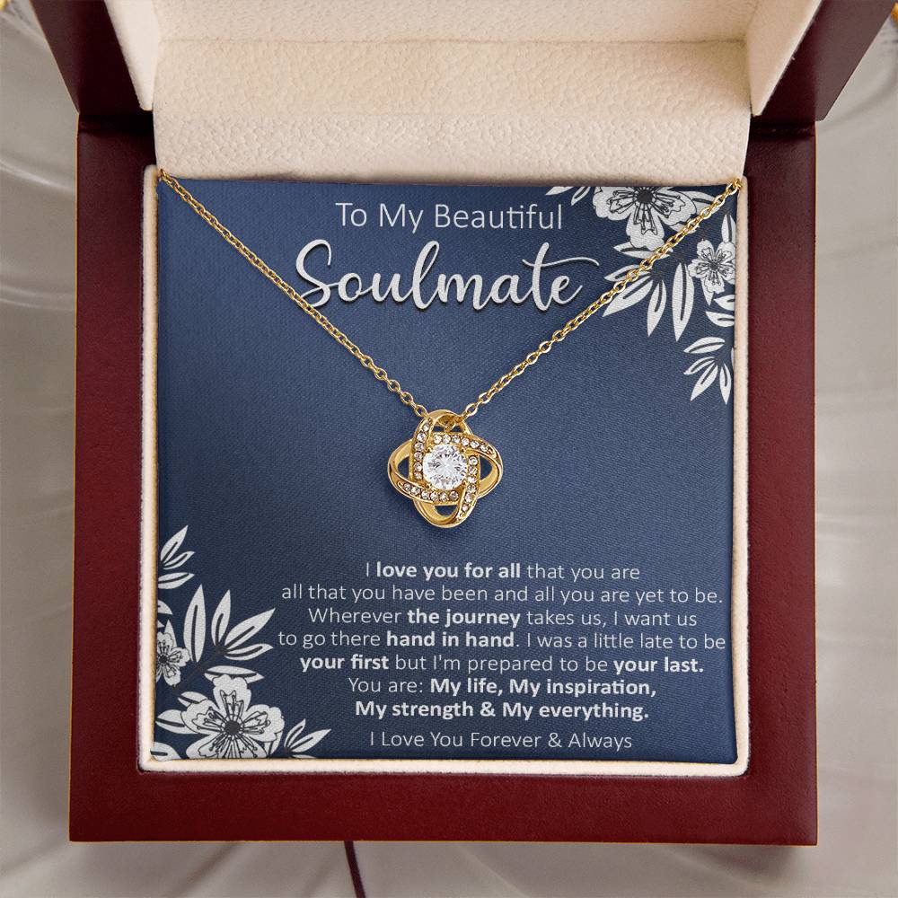 Gift For Your Soulmate - Your Last - Love Knot Love Knot Necklace