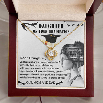 Graduation Necklace Graduation Gift For Daughter Graduation Gift Graduation Necklace Gift For Her Grad Necklace Gift Gift For Gr Love Knot Necklace