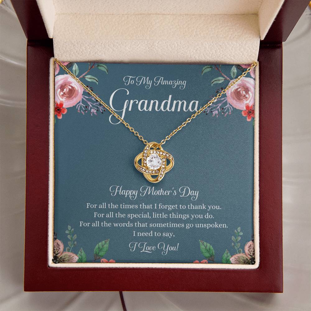 Mothers Day Gift For Grandma Grandma Mothers Day Gift Grandma Necklace Gift On Mothers Day Mothers Day Jewelry For Grandma Love Knot Necklace