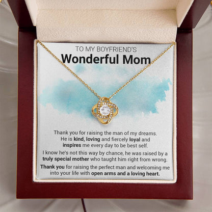 Gift For Boyfriend's Mom - Right From Wrong - Love Knot Love Knot Necklace