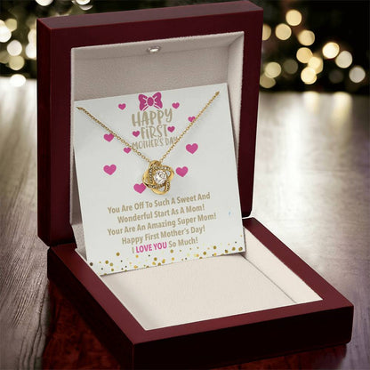 Happy First Mothers Day Love Knot Love Knot Necklace