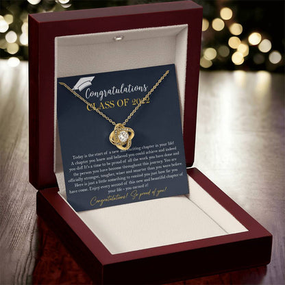Class Of 2022 Graduation Gift Necklace Graduation Gift F Love Knot Necklace