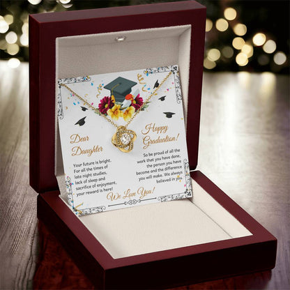 Dear Daughter - Happy Grad Love Knot Necklace