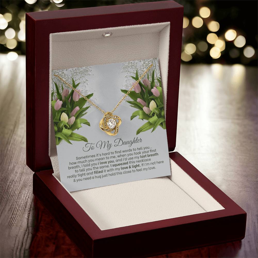 Love Knot Necklace For Daughter 3 Love Knot Necklace