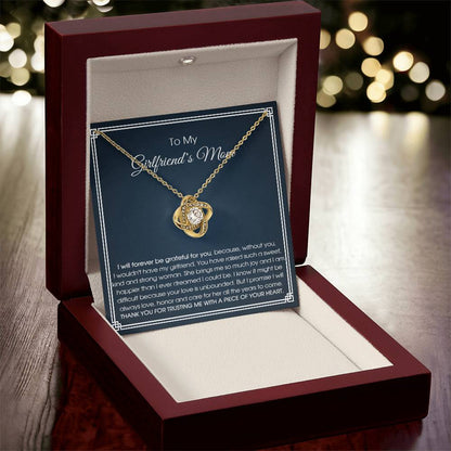 To My Girlfriend's Mom Necklace Girlfriend's Mom Birthday Gift Mother's Day Gift For Girlfriend's Mom Love Knot Necklace