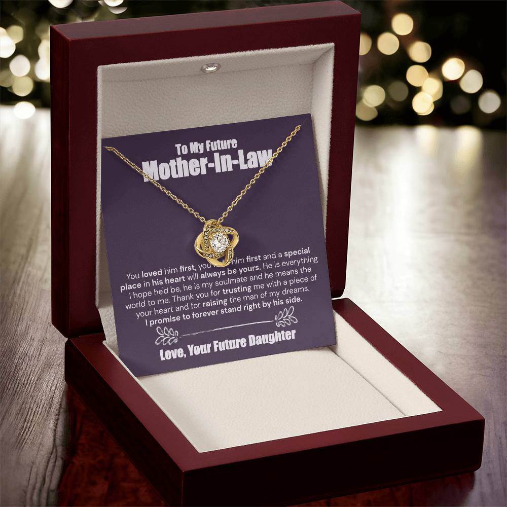 To My Future Mother-In-Law I Promise - The Love Knot Necklace Love Knot Necklace