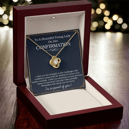 Confirmation Gifts For Her Necklace For Girl On Her Confirmation Day Confirmation Gift For Tee Love Knot Necklace