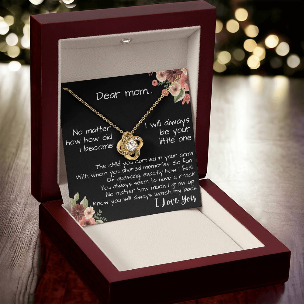 To My Mom Necklace Unique Gift From Daughter Or Son Mom Birthday Mother's Day Gift Love Knot Necklace