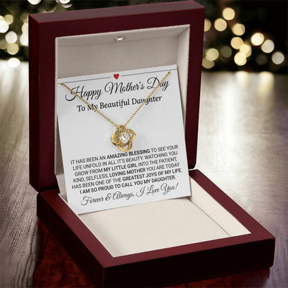 Mother's Day Gift For Daughter Love Knot Necklace