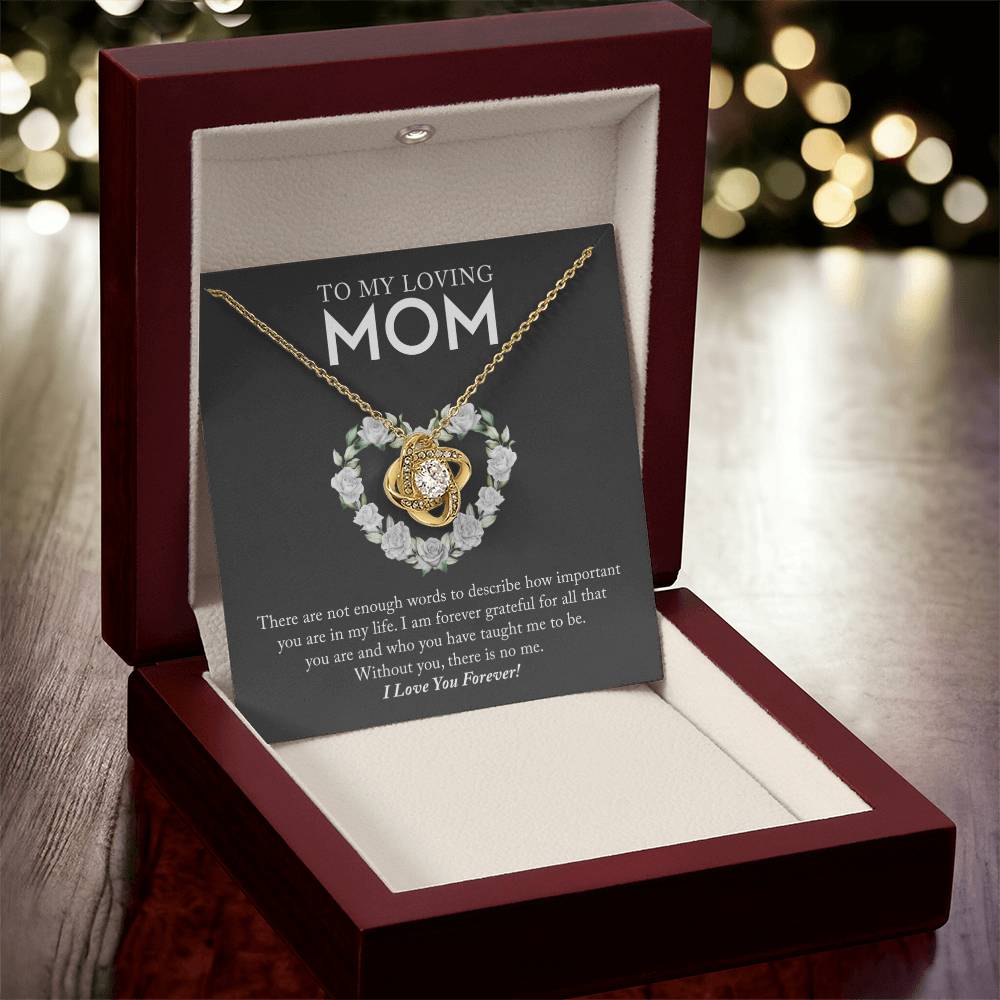 To My Loving Mom - Love Knot Necklace Love Knot Necklace