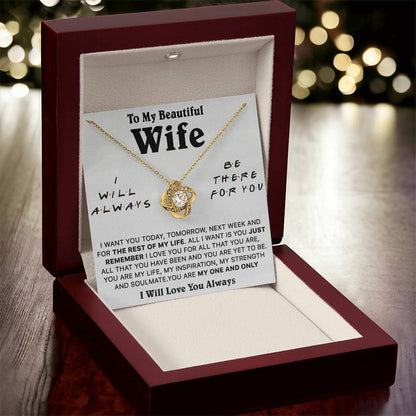 Gift For Wife Lux Be There The Rest Love Knot Necklace Love Knot Necklace