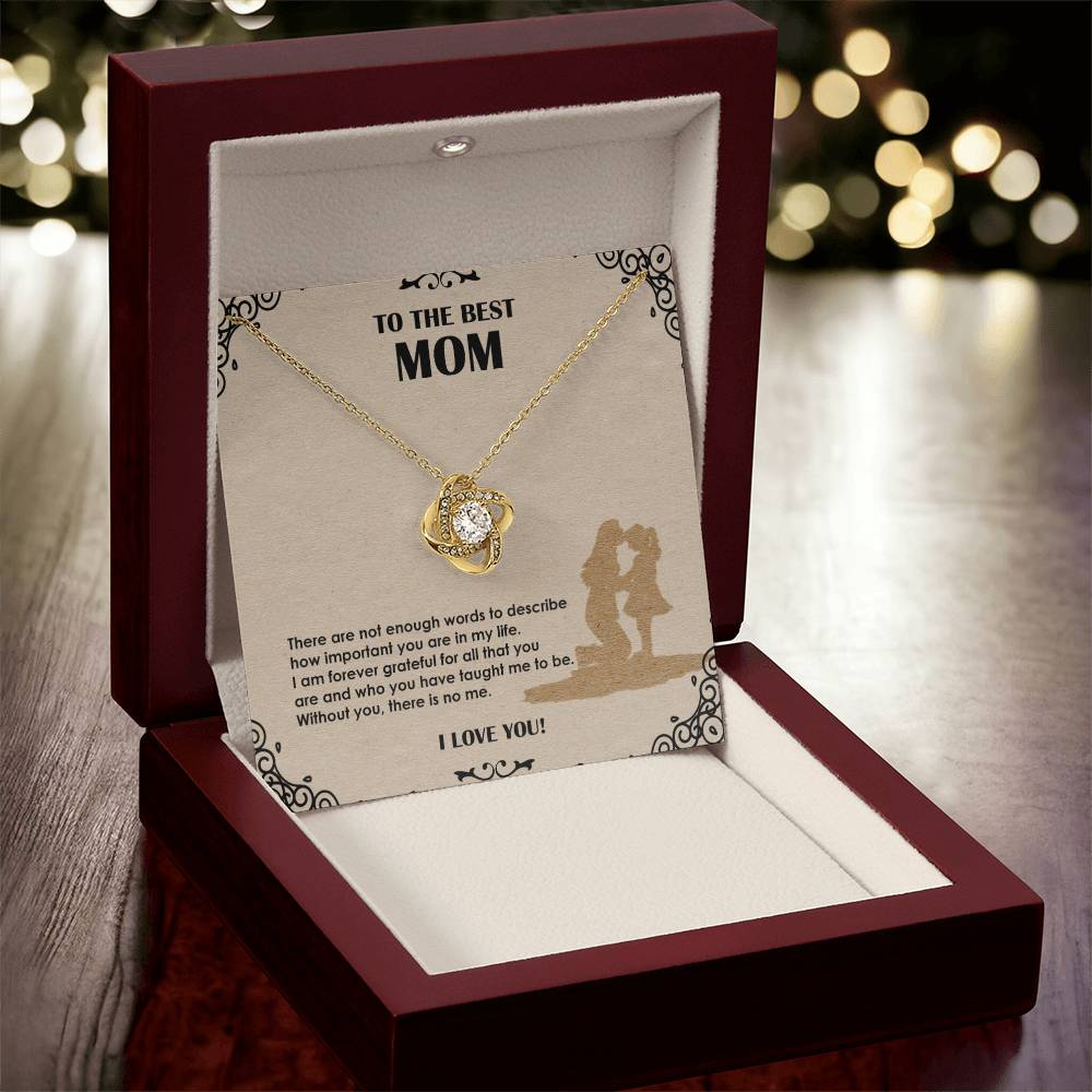 Mom Necklace Best Mom – To My Mom Best Necklace – Love Knots – Necklace With Gift Box Love Knot Necklace