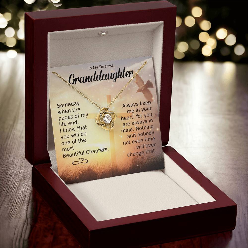 To My Dearest Granddaughter Necklace Gift For Granddaughter Granddaughter Birthday Gift Graduation Gift Love Knot Necklace