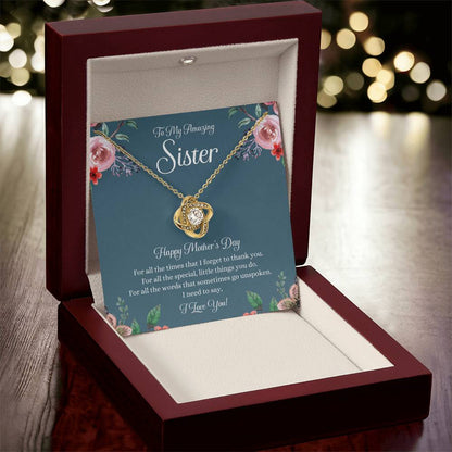 Mothers Day Gift For Sister Sister Mothers Day Gift Sister Necklace Gift On Mothers Day Sentimental Mothers Day Gift For Sister Jewelry 1 Love Knot Necklace