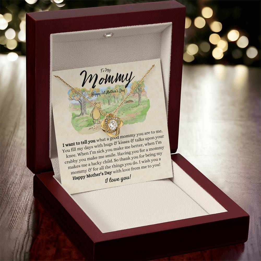 Mothers Day Gifts From Baby 1St Time Mothers Day Gift Mothers Day Necklace Gifts First Time Mom Mothers Day Gift From Baby Love Knot Necklace