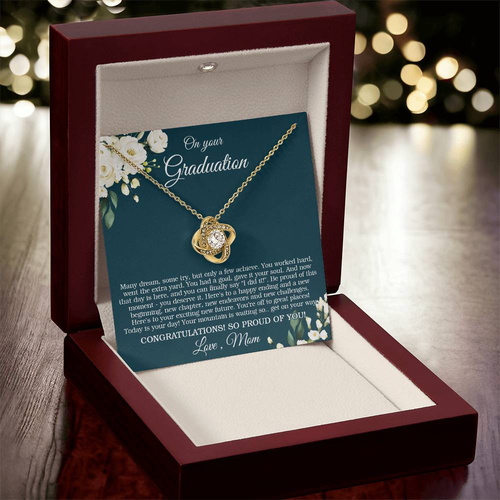 Graduation Gift For Daughter High School College Graduation Class Of 2022 Love Knot Necklace