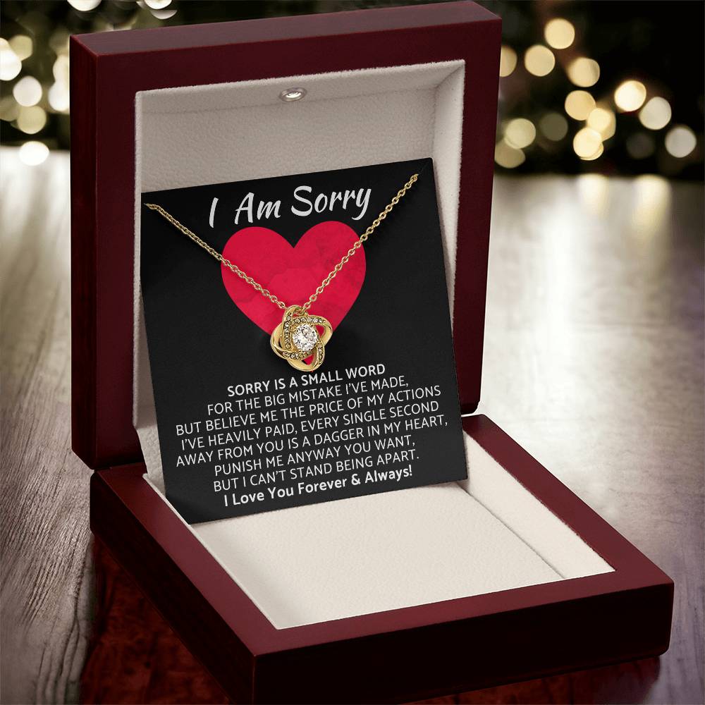 Premium - I Am Sorry Gift for Your Love Knot Necklace