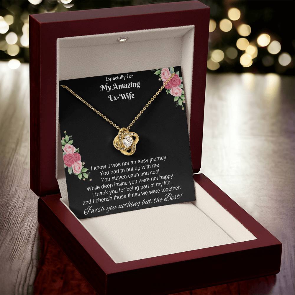 The  Ex-Wife Divorced Departing Gift Former Wife For My Ex Birthday Mother's Day Breakup Gift Friendship P Love Knot Necklace
