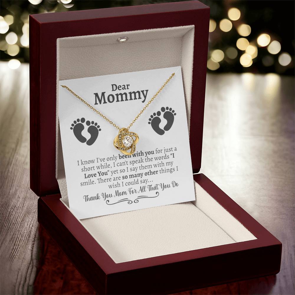 Mom Gift From Baby Gift For New Moms After Birth Birthday Gift From Baby To Mom Gift For Mom From Baby Boy Or Baby Girl Love Knot Necklace
