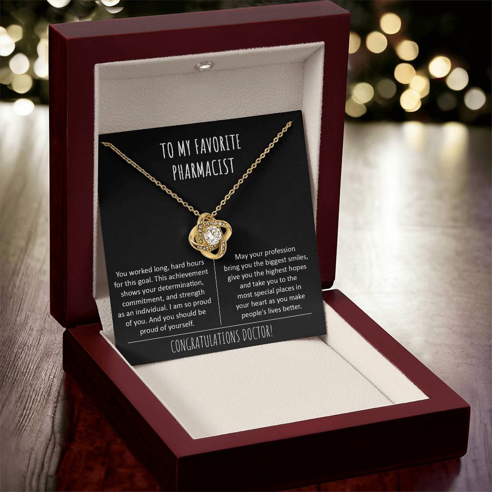 Pharmacist Graduation Gift Doctor Of Pharmacy Gift Pharmacist Doctorate Gift New Phar Love Knot Necklace
