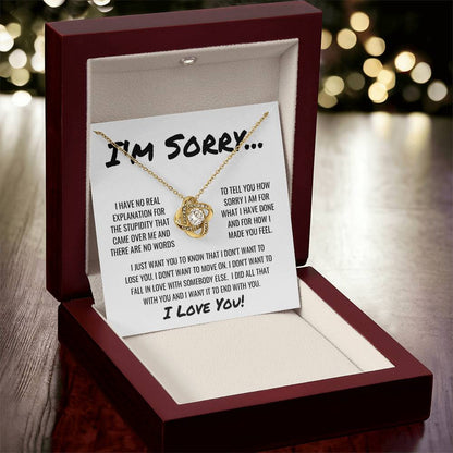 Sorry Apology - Love Knot Necklace