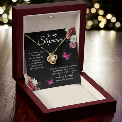 To My Stepmom Necklace Thank You Mom Jewelry Gift Mother's Day Gift Love Knot Necklace