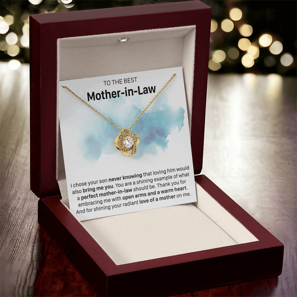 Gift For Mother-In-Law Never Knowing Shining Example Love Knot Necklace Love Knot Necklace