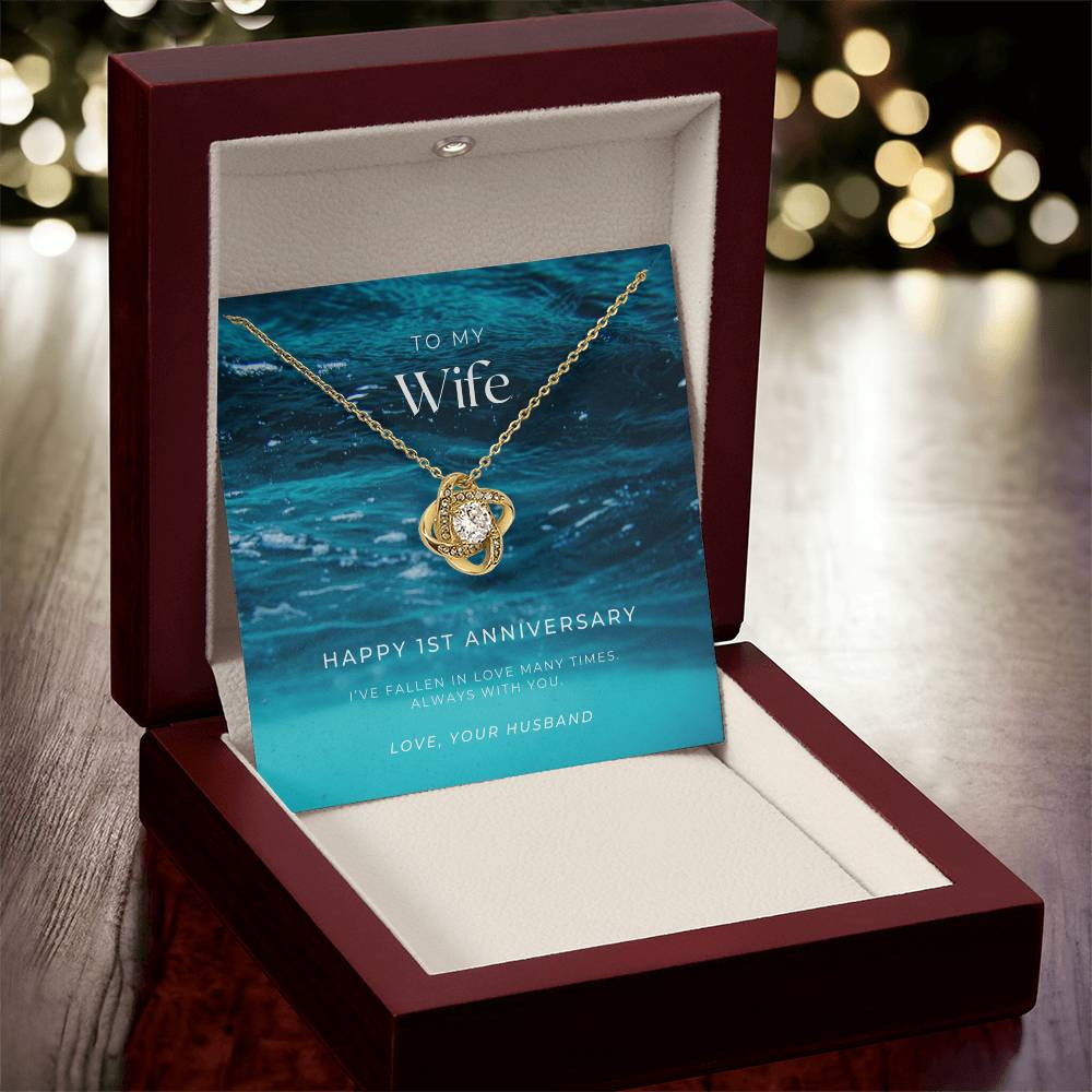 1 Year Anniversary Gift For Wife 1 Year Anniversary Gifts 1 Year Wedding Anniversary Gift Ideas 1St Wedding Anniversary Gift F Love Knot Necklace