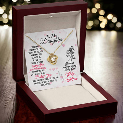 To My Daughter Amazing Gift Daughter Gift From Mom Anniversary Lovingly Mom Birthday Gift Daughter Graduation Gift Gro Love Knot Necklace