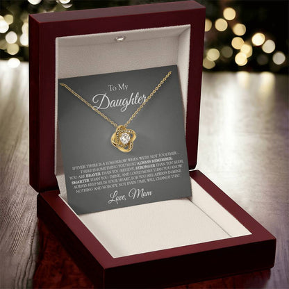 To My Daughter Necklace Gift For Daughter From Mom Daughter Mother Ne Love Knot Necklace