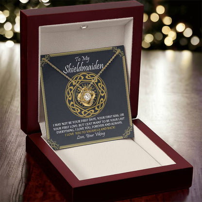 To My Shieldmaiden Knot Necklace Gift For Wife Girlfriend Anniversar Love Knot Necklace