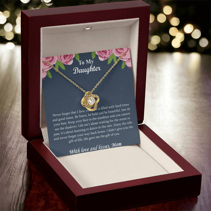 The Best Gift For Your Daughter - Valentine's Day Gift For Daughter From Mother Spiritual Meaning Gift For Daughter Dau Love Knot Necklace