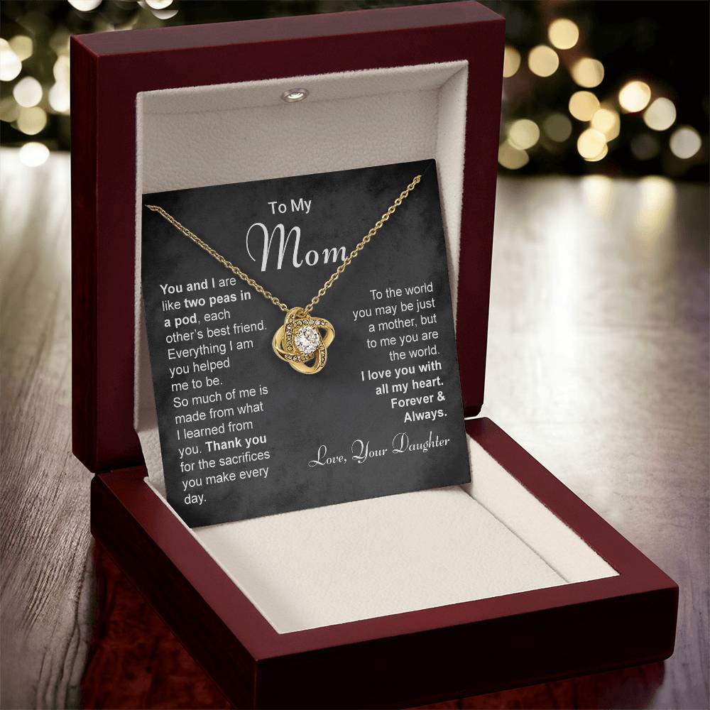 To My Mom The Love Knot Necklace Love Knot Necklace