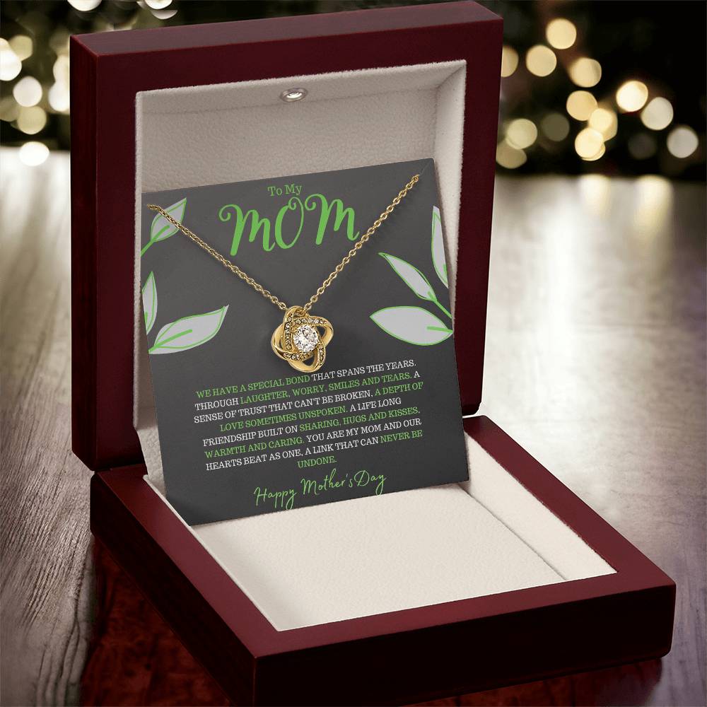 Mother's Day Beautiful Love Knot Necklace With Card Box Love Knot Necklace