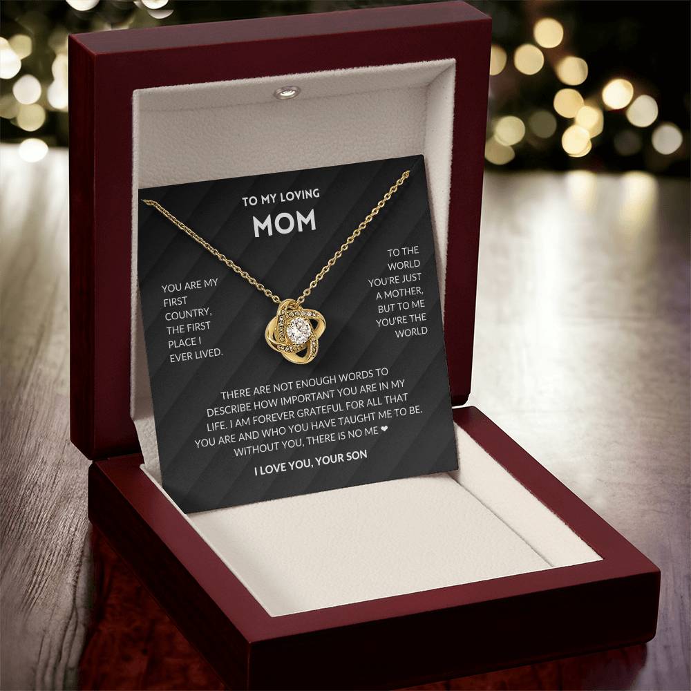 Without You There's No Me - Mother's Day Necklace Love Knot Necklace