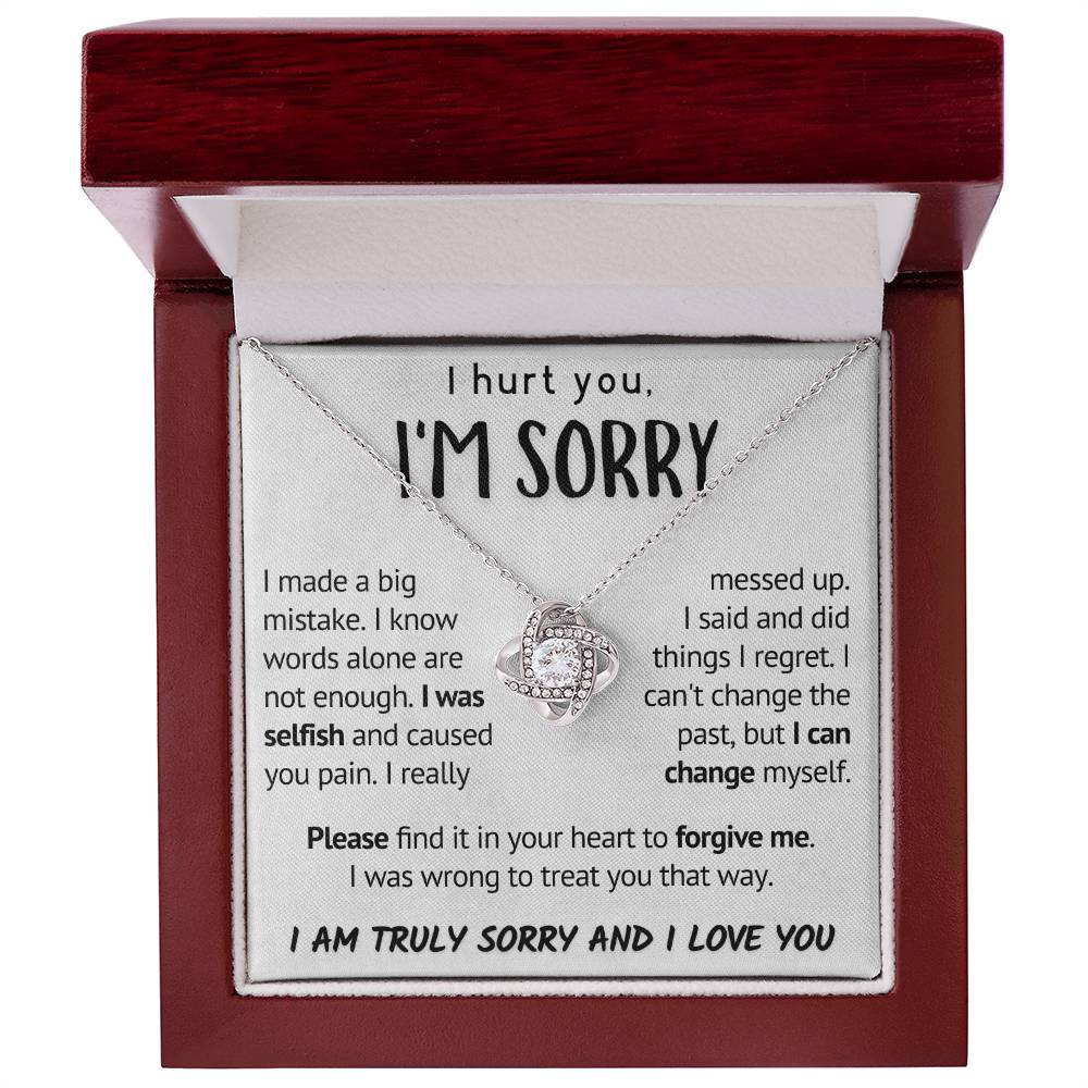 I'm Sorry Necklace - I Really Messed Up Love Knot Necklace