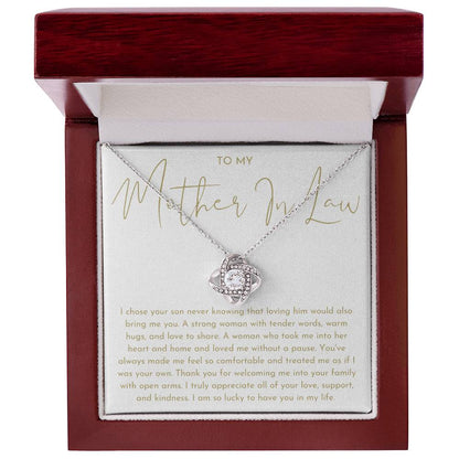 Mother In Law Wedding Gift - Love Knot Necklace Love Knot Necklace