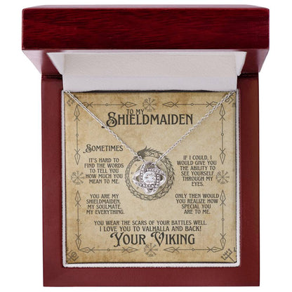 To My Shieldmaiden Viking Soulmate - Love Knot Necklace Love Knot Necklace